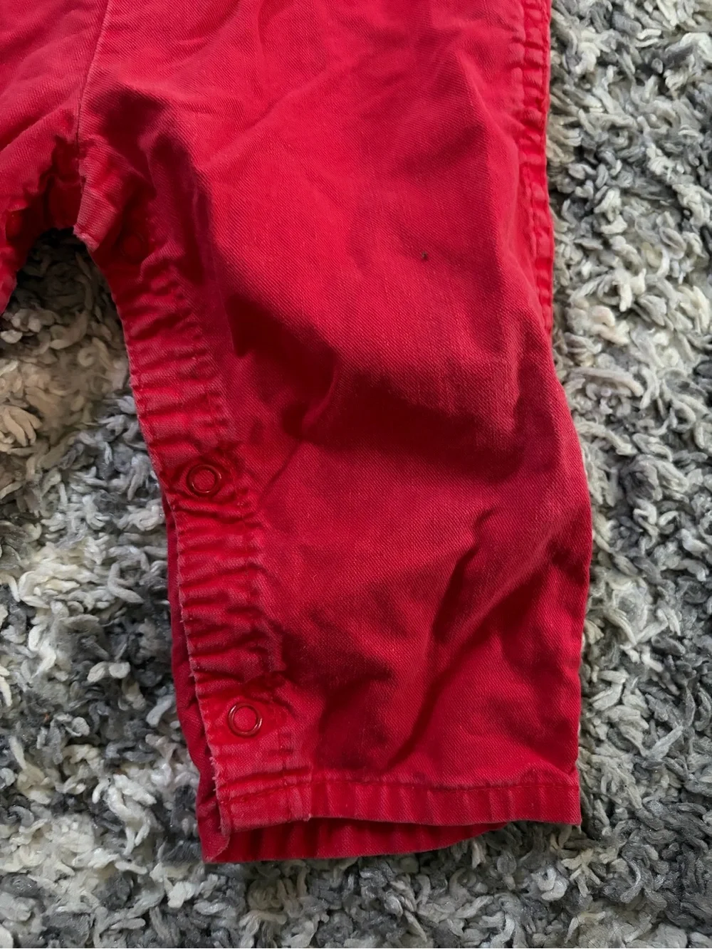 Osh Kosh B’Gosh Vintage Red Overalls Sz 24 months